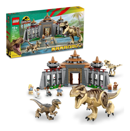 Kit Lego Jurassic World Centro De Visitantes T. Rex Y Ataque Del Raptor 76961 3+