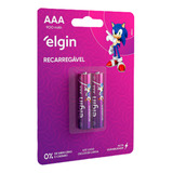 Pilha Recarregável Aaa Palito 900mah Elgin Blister C/2 Unid