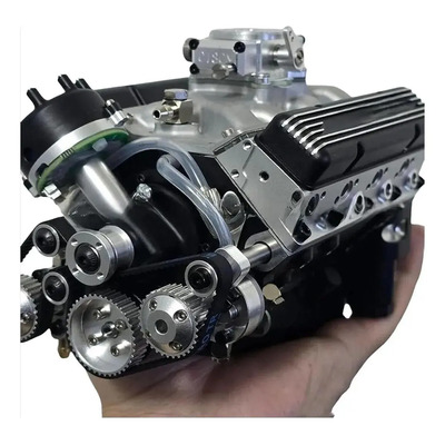 Modelo Escala Motor V8 Bloque Pequenio Gasolina Kit Diy
