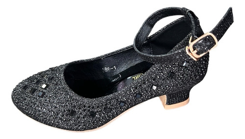 Zapato Tacón Princesa Con Diamantesde Imitacion Para Niñas
