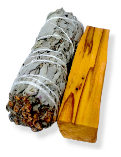 Palo Santo Perú Premium Grande Y Salvia Blanca 11cm Legítimo