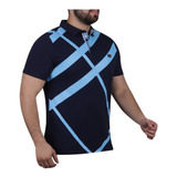 Playera Tipo Polo Hombre Color Azul 809-90