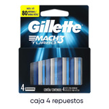 Cartuchos Gillette Mach3 Turbo 4 Pzs