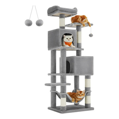 Feandrea Árbol Para Gatos De 155 Cm De Altura Gris Claro Mpc | Envío gratis