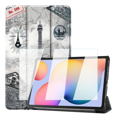 Mica + Funda Smart Case Para Galaxy Tab S6 Lite Paris