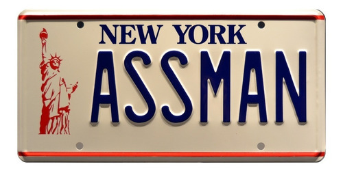 Patente Seinfeld Chapa Auto Dr Cosmo Kramer 13x30 The Assman