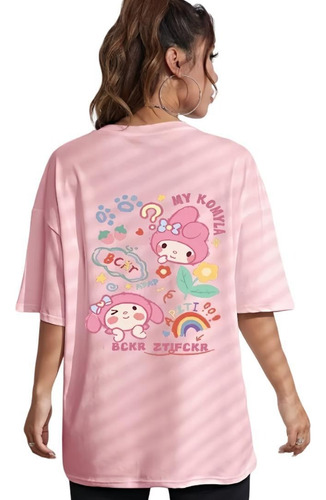 Playera Manga Corta Mujers Melody Oversized Adorable T-shirt