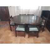 Juego De Comedor Mesa Extensible Con 6 Sillas