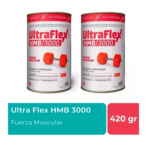 Pack X2 Ultraflex Colágeno Para Fuerza Muscular 420g