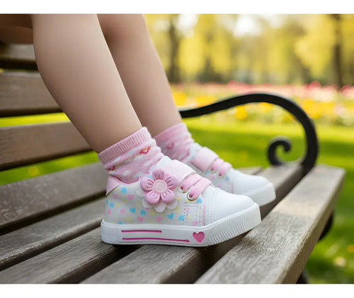 Tênis Infantil Feminino Slip Criança Sapatos Menina Promoção | Parcelamento sem juros