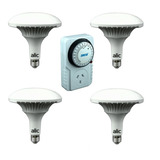 Kit Panel Led Y Timer Indoor Cultivo 200w = 50w X4