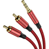 Moswag Cable Rca, 3,5 Mm Macho A 2 Rca Macho Adaptador De Au