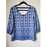 Blusa Azul Y Blanco 