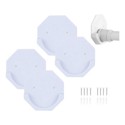 4 Soportes Adhesivos Para Barra Cortina Baño Con Tornillos | Meses sin interés