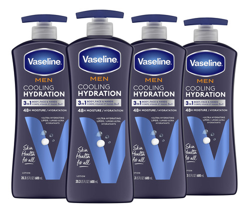 Vaseline Hidratación Refrescante Para Hombres, Loción Fac.