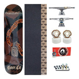 Skate Completo Boss Shape Marfim Roda 53 Rolamentos Red