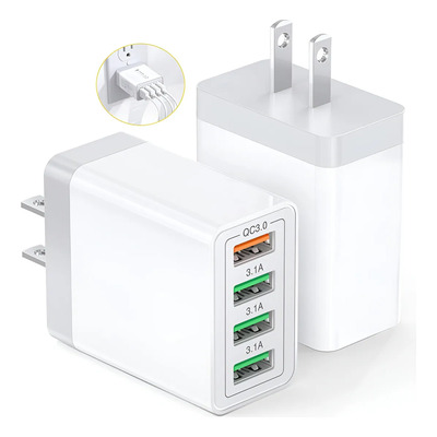 Adaptador Clavija Carga Rápida 3.0 4puertos 48w Para A !