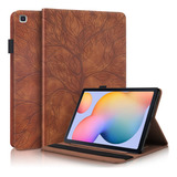 Pu Funda Para Samsung Galaxy Tab S6 Lite 10.4 Carcasa Marrón