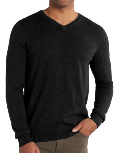 Sweater Cuello V Hombre Tejido Ultra Suave Básico Closet