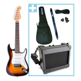 Combo Guitarra Electrica Junior + Amplificador Y Accesorios Color Esfumado