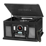 Tocadiscos Victrola Vta-600b-blk 8 En 1 Con Bluetooth