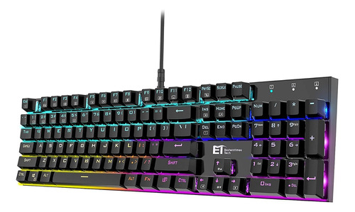 E T Teclado Mecánico Para Juegos Teclas Retroiluminadas Rgb