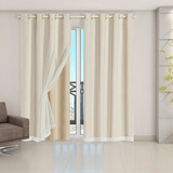 Cortina Comprida  Voil Blackout 2,80m X 2,30m Elegante Sala