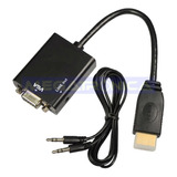 Cable Adaptador Conversor Hdmi A Vga Con Audio Ps3 4 Laptop