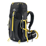 Mochila Trekking Montañismo 55+5l Naturehike Nh16y020-q Color Negro