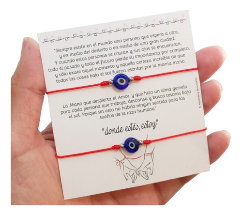 Pulseras Para Parejas Hilo Rojo Con Ojo Turco 