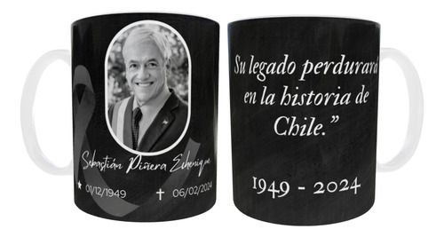 Tazón Conmemorativo En Memoria Presidente Sebastián Piñera