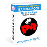 Pack Vectores Logos Bandas Rock Nacional Sublimar Laser Cnc