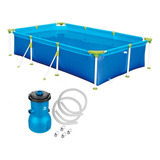 Kit Piscina De Armação Premium 2500 Litros + Bomba 110v