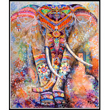 Elefante Hindú 5d Pintura De Diamantes Para Decoración