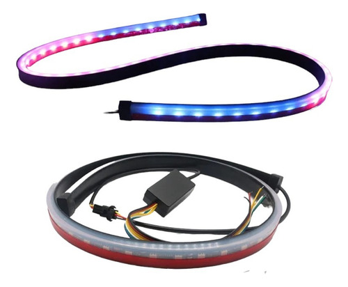 Tira Luz Led Freno 90cm Rgb Luneta Trasera Auto 6 Funciones