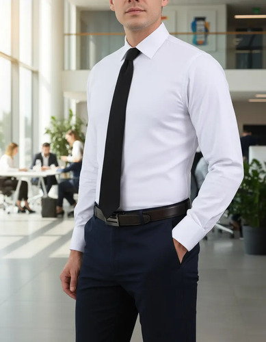 Camisa De Vestir Puño Doble Mancuernillas John Henry Slim