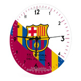 Reloj De Pared Cristal Barcelona Futbol Equipo 