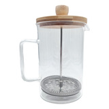 Cafetera De Vidrio Borosilicato Con Tapa Bambú 800cc Tkh