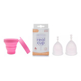 Copa Menstrual Real Cup + Vaso Esterilizador Silicona Reutil