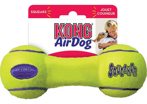 Kong Air Dog Dumbbell Hueso Para Tu Mascota Talla L Eeuu Color Amarillo