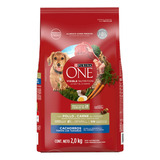 Purina One Alimento Croquetas Perro Cachorro Pollo Y Carne 2kg