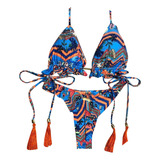 Conjunto De Bikini Brasileño Con Vendaje Tipo Bandeau De K P