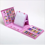 Set Kit Arte Niños Maleta Crayon Acuarela Plumon 208 Piezas