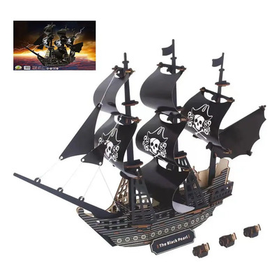 Rompecabezas 3d Piratas Barco: La Maldición De La Perla Negr | Meses sin interés