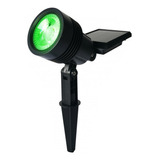 Espeto Jardim Luminária Luz Led 5w Refletor Verde Fotocélula