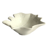 Salsero / Copetinero Ceramica Hoja - Blanco (8x7,5 Cm)