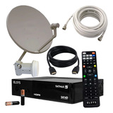 Kit Antena Parabólica Digital Fullhd Completa Satmax 5 Elsys