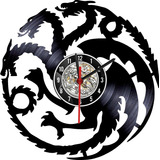 Reloj De Pared En Vinilo Lp Game Of Thrones /juego De Tronos