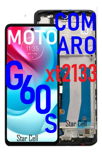 Tela Frontal Original Moto ( Com Aro) G60s +película 3d+capa