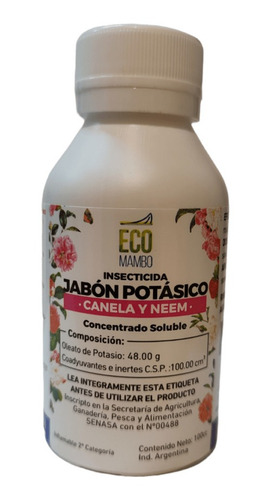 Insecticida Eco Mambo Jabon Potasico Canela Y Neem 100ml